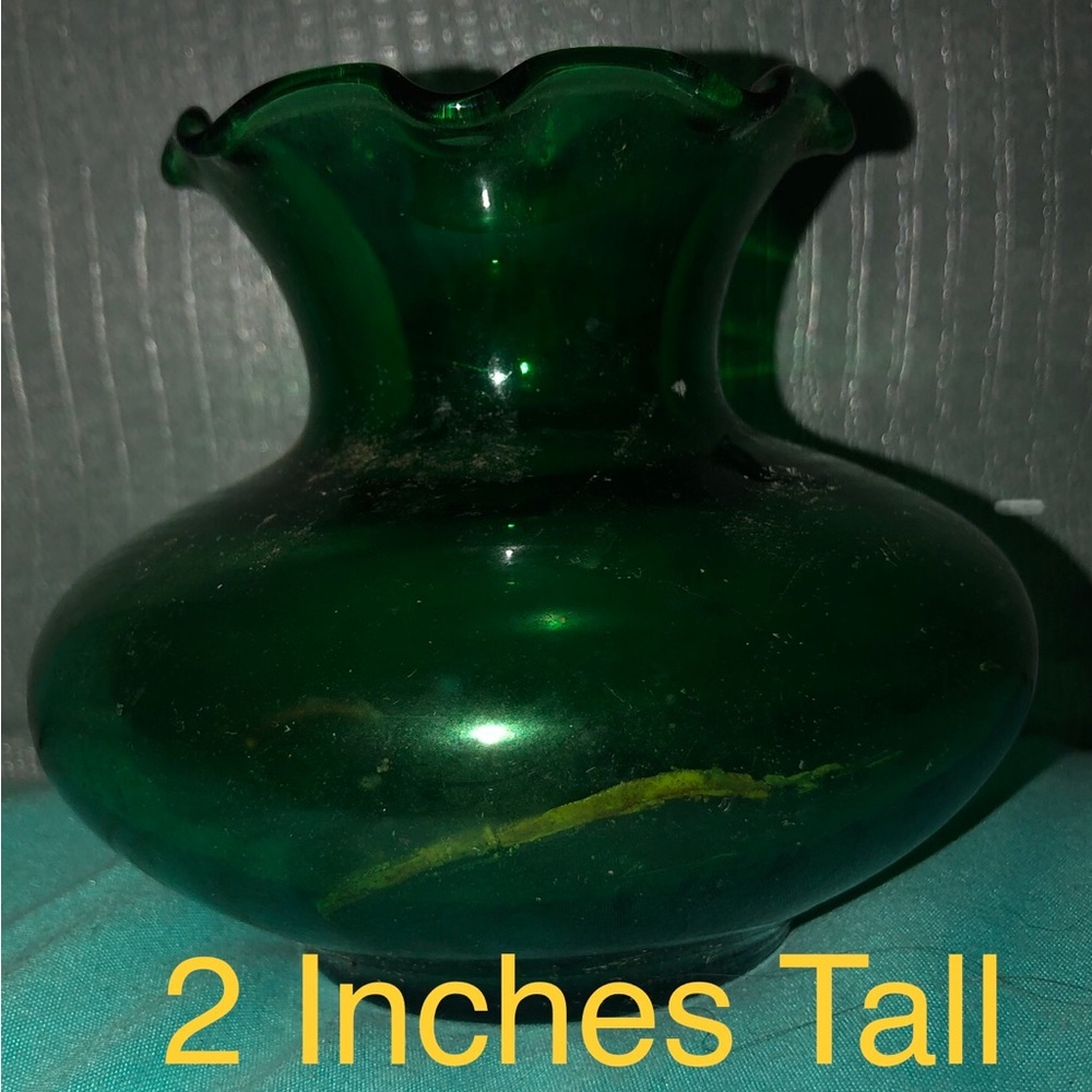 Anchor Hocking Forest Green Vases